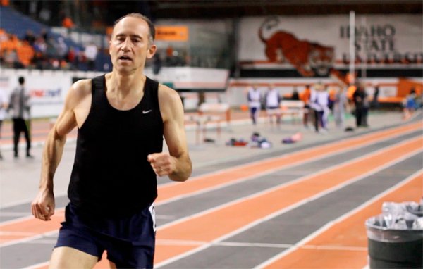Brad is gunning for mile WR at a Feb. 2 meet. (Photo by Matt Garner)