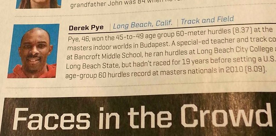 Derek joins at least seven other masters in SI's Faces in the Crowd feature.