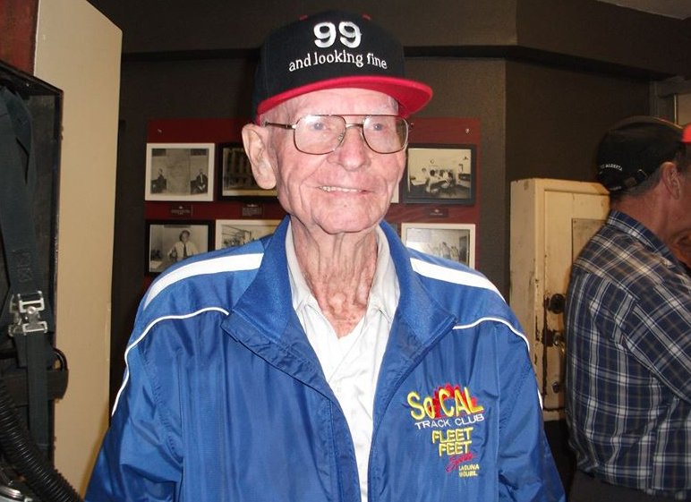 Leland wore SoCal colors on his 99th birthday.