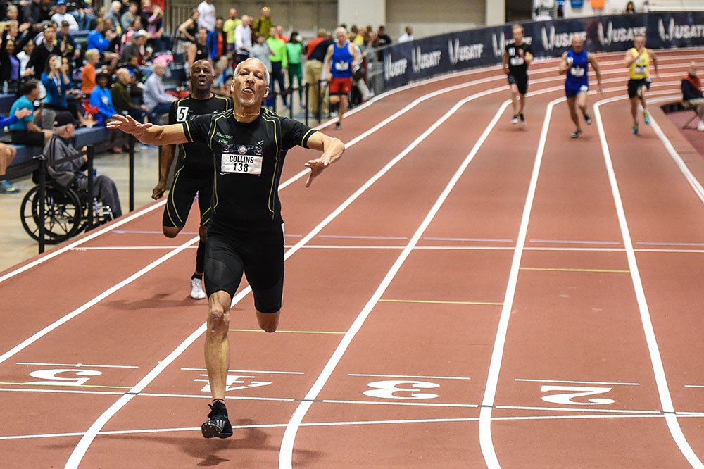 Bill Collins, 65, beats buddy Charles Allie, 68, to set M65 WR of 24.94 at 200. Charlie held the listed WR of 25.41.