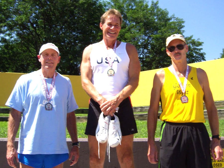 Vault specialist Doug (at right) was on a 2011 medal stand with Bubba Sparks (left) and Gary Hunter.