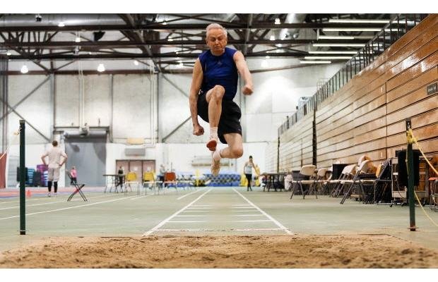 Michelle Berg of The StarPhoenix caught Ted in hag time at Field House in Saskatoon.