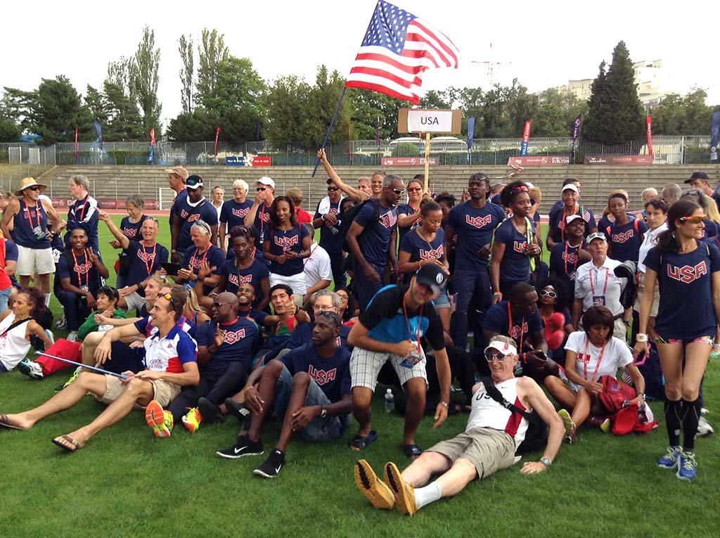 Members of Team USA gathered for photo at Balmont after the opening ceremonies.