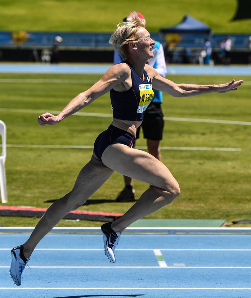 Nicole Alexis of France defended her W55 Lyon title in 13.20. Photo by Rob Jerome