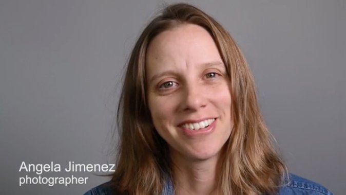 Angela appears in video posted with Kickstarter drive.