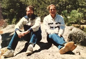 Dick (left) and brother Bud during mid-1970s trip to the Sierra Nevadas.