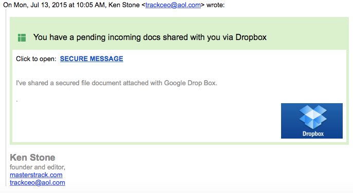 This note is circulating around the Web from other email addresses as well. Just delete.
