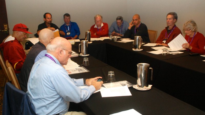 Seven regional coordinators and others met at the Hilton Hotel near Disneyland.
